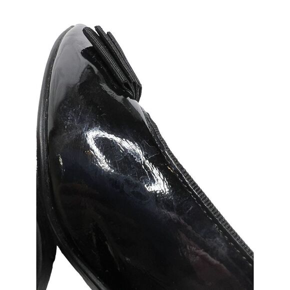 Adrienne Vittadini Shaniya black patent leather pointed toe sling back heels siz - Picture 11 of 16